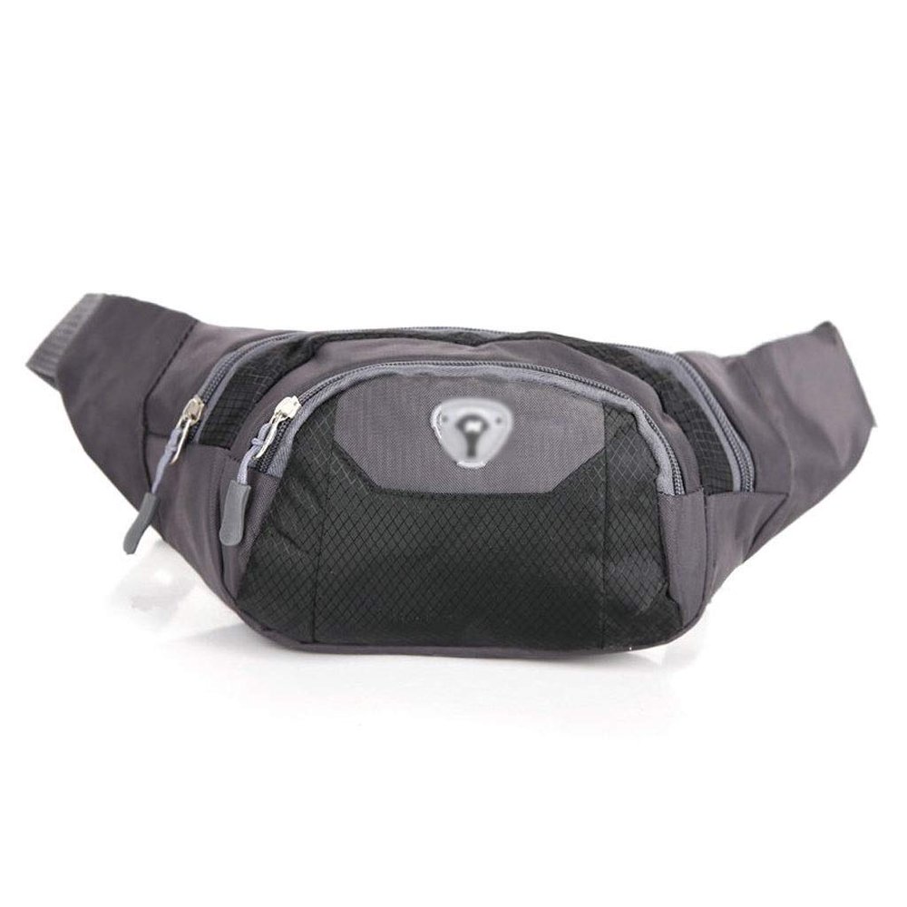 Chest Bag Multi-Function Pocket Messenger Bag Sports Fanny Pack Diagonal Bag Unisex Waist Pack Large-Capacity Pockets VB-29 (Black)
