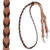 Martin Saddlery Chocolate Laced Barrel Reins view 1