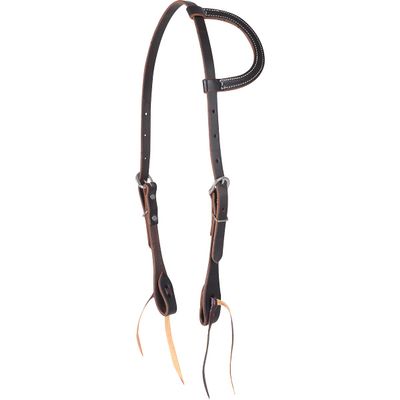 Martin Saddlery Stitched Slip Ear Chocolate Headstall