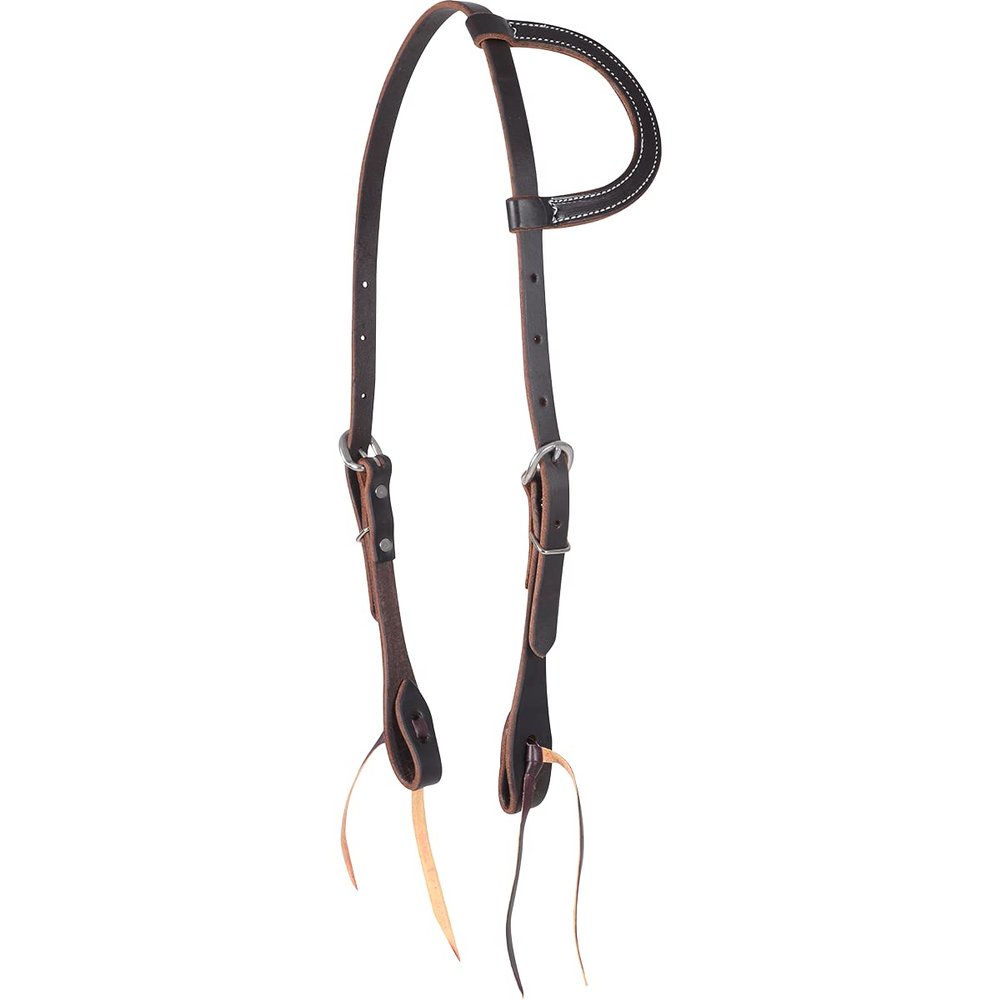 Martin Saddlery Stitched Slip Ear Chocolate Headstall