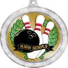 Bowling Medal, 2 1/2" Silver Glitter Bowling High Series Medals, Great Bowling Ball Awards 50 Pack Prime view 2