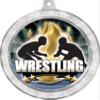 Wrestling Medal, 2 1/2" Silver Glitter Titan Series Wrestling Medals, Great Wrestler Awards 100 Pack view 2