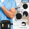 First Lifesaver 4-in-1 Nurse Fanny Pack with Medical Gear Pockets, Tape Holder, and Utility Storage for Stethoscopes, Bandage Scissors, and Emergency Supplies, Student and Nurse Use (Black) view 3