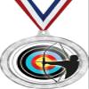 Archery Medal, 2 1/2" Silver Glitter Archery Shooter Medals, Great Archery Awards 50 Pack Prime view 1