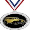 Antique Car Medal, 2 1/2" Silver Glitter Auto Show Medals, Great Car Show Awards 50 Pack Prime view 1