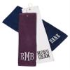 Personalized Custom Golf Towel - Add Your Embroidered Monogram - Trifold Golf Towels with Grommet and Carabiner Clip, Hook view 2
