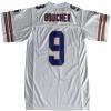 The Waterboy #9 Bobby Boucher Adam Sandler 50th Anniversary Movie Mud Dogs Bourbon Bowl Football Jersey (White, XX-Large) view 2