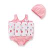 TAOTAO Floatation Swimsuits for Toddler Adjustable Buoyancy Life Jacket for Kids Boys Girls Swimwear Swim Cap Arm Floaties (Height:51.2''-55.1''/Weight:57.3-66.1lb, Pink) view 1