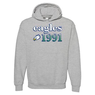 AH1177 - FGCU Eagles Throwback Year Stripe Hoodie - Large - Sport Grey