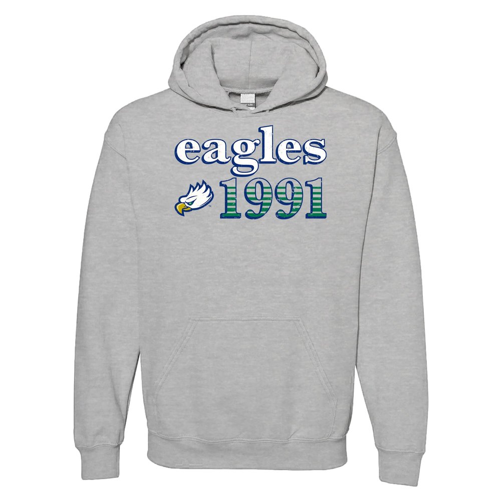 AH1177 - FGCU Eagles Throwback Year Stripe Hoodie - Large - Sport Grey