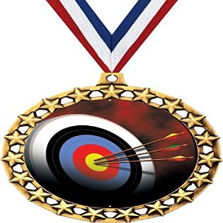 Archery Medal, 2 1/2" Galaxy Star Archery Board Medals, Great Archery Target Awards 50 Pack Prime