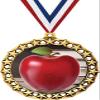 Apple Medal, 2 1/2" Galaxy Star Teachers Apple Medals, Great Education Awards 50 Pack Prime view 1