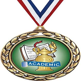 Academic Medals - 2 1/2" Laurel Wreath Kids Academic Medal - Great Education Awards for Kids 50 Pack Prime