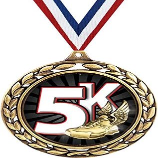 5K Race Medals - 2 1/2" Laurel Wreath 5K Medal - Great Racing Awards for Kids 50 Pack Prime