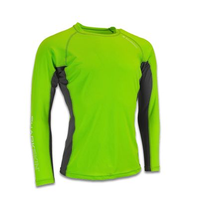 Sharkskin Rapid Dry Long Sleeves Tops Loose Fit Lime Green