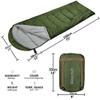 3-4 Season Sleeping Bag for Adults & Kids, Lightweight Warm Cold Weather Camping Bag with Waterproof Compression Sack  Portable for Hiking, Backpacking, Traveling & Outdoor Adventures (Army Green) view 2