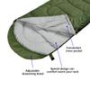 3-4 Season Sleeping Bag for Adults & Kids, Lightweight Warm Cold Weather Camping Bag with Waterproof Compression Sack  Portable for Hiking, Backpacking, Traveling & Outdoor Adventures (Army Green) view 3