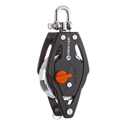 Marine Boat Yacht Sailboat Dinghy 57mm 2 1/4 Inch Ratchet Single Swivel Shackle Becket Block Small Boat Block Master RA-0502F