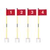 KINGTOP Miniature Golf Flagstick, Practice Putting Green Flags for Yard, Golf Pin Flag Hole Cup Set, Portable 2-Section Design, 3ft Flagpole, Indoor | Outdoor, Red Flag Numbered #1 2 3 4, 4-Pack view 1