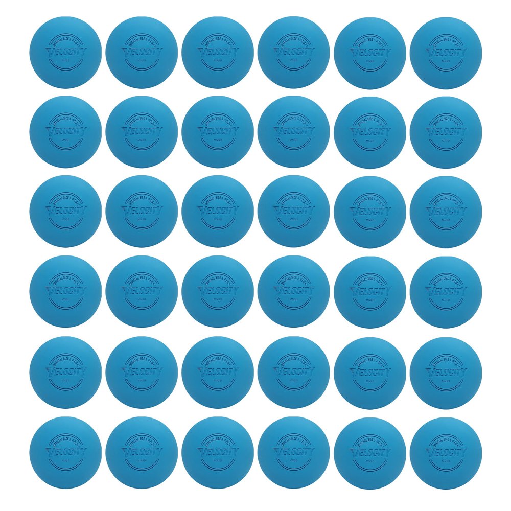 Velocity Practice Lacrosse Balls - 1, 2, 3, 6, 12, 18, 24, 36, 60 and 120 Packs - Official Size and Weight - Light Blue