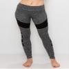 ALWAYS Yoga Pants for Women - High Waisted Mesh Stretch Workout Activewear Leggings Grey Black M view 2