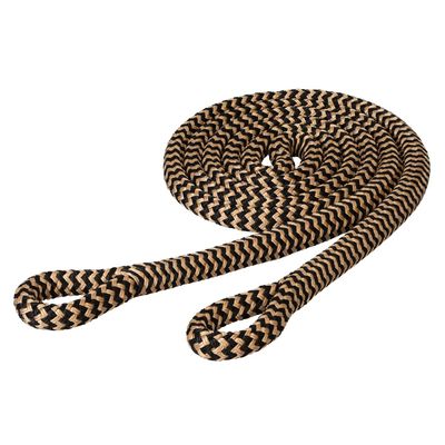 Ken McNabb Yacht Braid Loop Reins, Black/Tan, 9/16" x 8'
