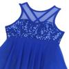 dPois Kids Girls' Sleeveless Dance Ballet Dress Gymnastics Leotard Sequins Lyrical Latin Modern Dancewear Blue 10 view 4