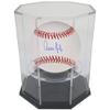 OnDisplay Deluxe UV-Protected Baseball/Tennis/Softball Display Case - Octagon Black Base view 2