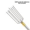 Cyfie Retractable Fishing Gaff, Stainless Steel Flounder Gig Frog Gig Gaff Pole, Muti-Size Telescopic Fishing Gaff with 8mm Screw, Capable for Gaff Harpoon Hook (6 Feet Extending Pole) view 4
