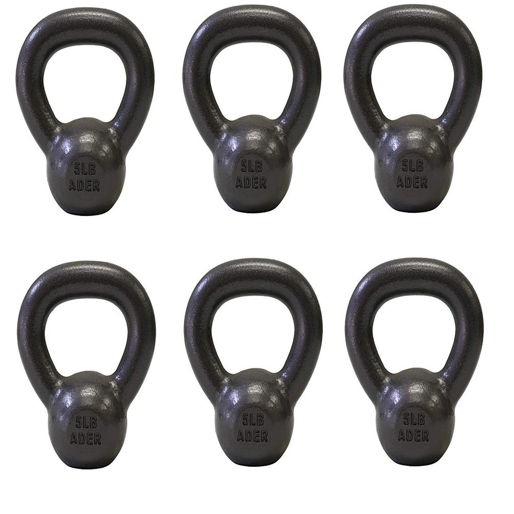 Ader 5lb x 6pcs Premier Kettlebell Set