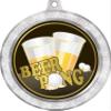Beer Pong Medal, 2 1/2" Silver Glitter Beer Pong Medals, Great Beer Awards 50 Pack Prime view 2