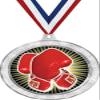 Boxing Medal, 2 1/2" Silver Glitter Boxing Glove Medals, Great Boxing Awards 100 Pack Prime view 1