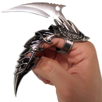 5.5" Iron Stainless Steel Finger Claw (Silver Blade Reaver Blade)