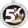 5K Race Medal, 2 1/2" Silver Glitter 5K Medals, Great Racing Awards 50 Pack Prime view 2