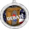 Debate Medal, 2 1/2" Silver Glitter Debate Medals, Great Debate Awards 10 Pack Prime view 2