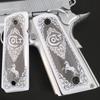 1911 Full Size Grips Ivory Colt Checkered Grips W Ambi Cut view 2