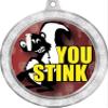 2 1/2" Silver You Stink Medals, Last Place Joke Awards 50 Pack Prime view 2