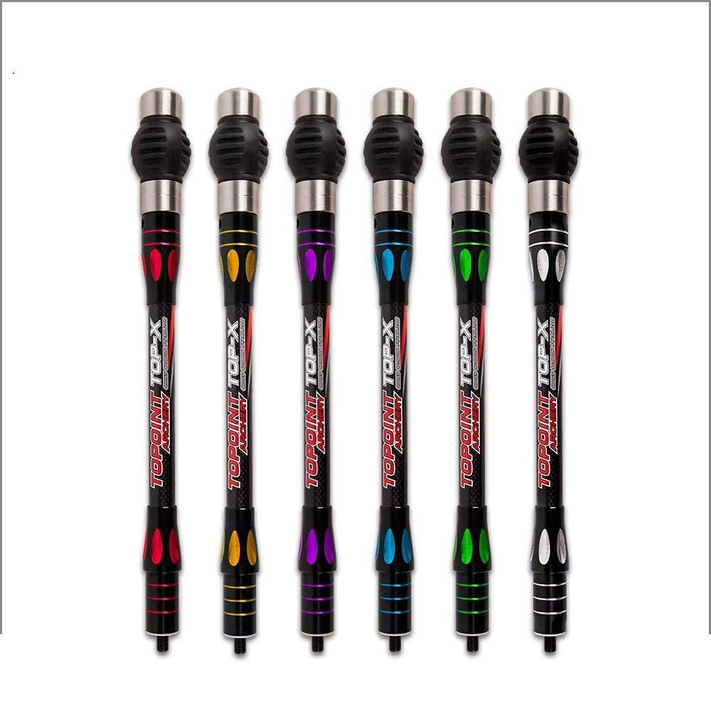 Ace Hunter Archery Side-Bar10/12/15" in Double Color Compound Bow 3kPure Carbon Fiber Stabilizer for Bow Shooting Balance Rod Extender Side Bar Recurve (RED, 12")