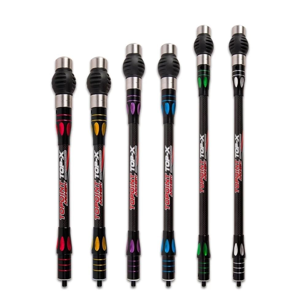 Ace Hunter Archery Side-Bar10/12/15" in Double Color Compound Bow 3kPure Carbon Fiber Stabilizer for Bow Shooting Balance Rod Extender Side Bar Recurve (Green, 15")