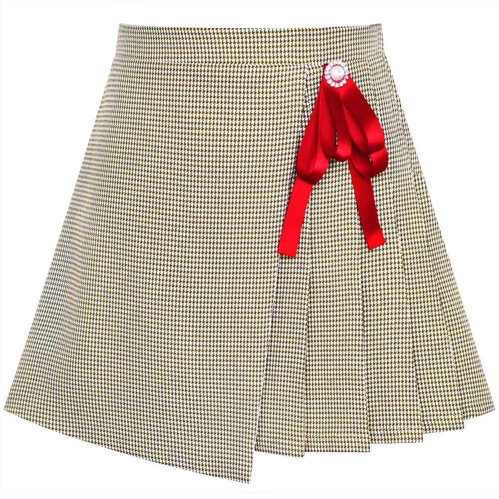 Sunny Fashion Girls Skirt Envelope Wrap Skirt Back School Uniform Size 7-8