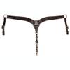 Circle Y 2" Wide Contoured Classic Floral Breast Collar for Horse, Walnut view 1