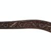 Circle Y 2" Wide Contoured Classic Floral Breast Collar for Horse, Walnut view 2
