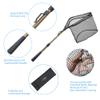 YVLEEN Folding Fishing Net - Foldable Fish Landing Net Robust Aluminum Telescopic Pole Handle and Nylon Mesh 16inch Hoop Size view 2