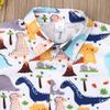 Baby Kids Boy Gentleman Suits, Flamingo Printed Button Down Shirt +Pink Shorts Set 2Pcs Outfits Set (Yellow, 1-2T) view 3