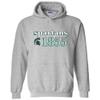 AH1177 - Michigan State Spartans Throwback Year Stripe Hoodie - X-Large - Sport Grey view 1