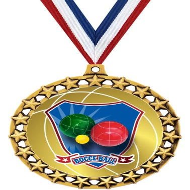 Bocce Ball Medal, 2 1/2" Galaxy Star Bocce Ball Medals, Great Bocce Ball Awards 10 Pack Prime