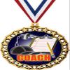 Coach Medal, 2 1/2" Galaxy Star Coaching Medals, Great Coach Awards 100 Pack Prime view 1