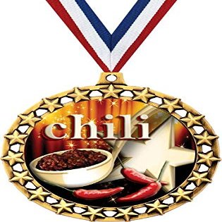 Chili Pot Medal, 2 1/2" Galaxy Star Chili Cook Off Medals, Great Cooking Awards 10 Pack Prime