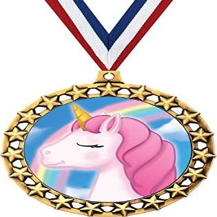 Unicorn Medal, 2 1/2" Galaxy Star Unicorn Medals, Great Unicorn Awards 10 Pack Prime
