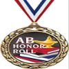 AB Honor Roll Medals - 2 1/2" Laurel Wreath Honor Roll Medal - Great AB Honor Roll Awards for Kids 50 Pack Prime view 1